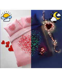 Taç Beloved ranforce çift kişilik nevresim takımı pembe