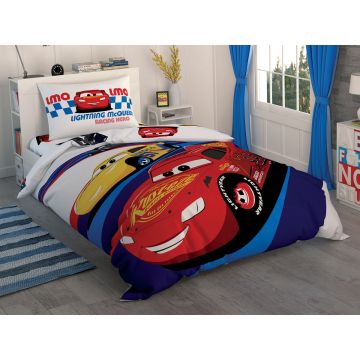 Taç Disney Home - Cars Race BRF tek kişilik çocuk nevresim takımı (lisansli)