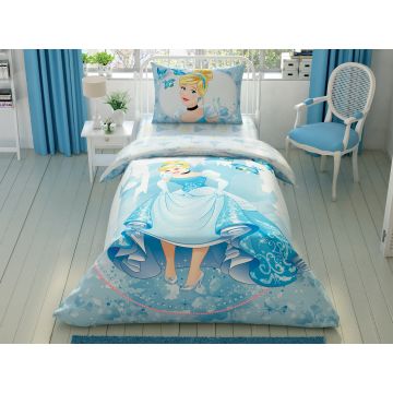 Taç Disney Home - Cindrella Forever BRF tek kişilik çocuk nevresim takımı (lisansli)